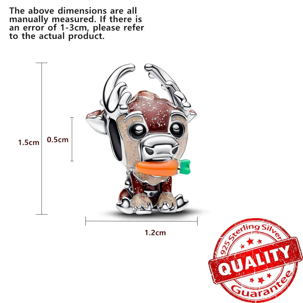 925 Silver Christmas Charm - Polar Bear Santa Snowman | Festive Gift