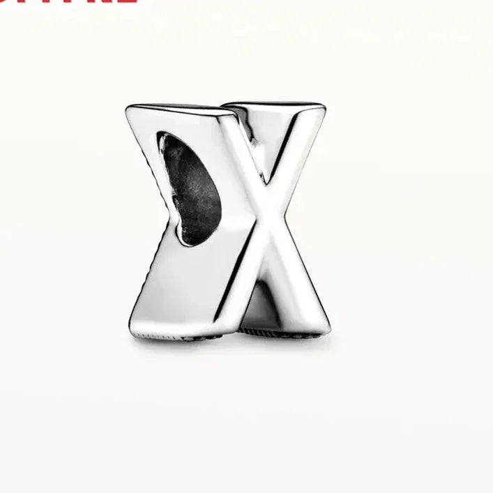 Silver 925 Alphabet Charm A-Z | Fits Pandora Style Bracelet