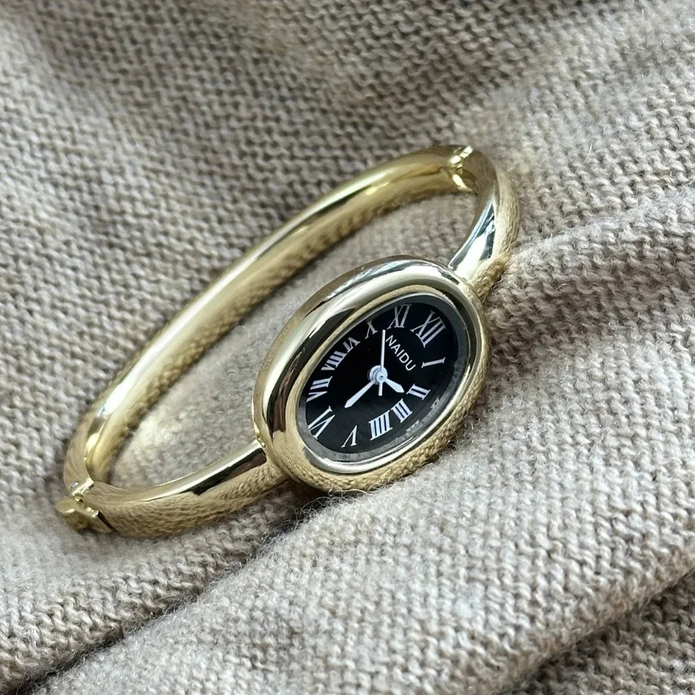 Gold | Silver Stainless Steel Bracelet Watch | Small Dial Ladies Gift